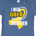 thumbnail image 4 of Inktastic I Wear Gold for My Brother Childhood Cancer Awareness Boys or Girls Baby Bodysuit, 4 of 5