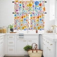 Bloom Flowers Kitchen Curtains and Valances Set, Colorful Floral Rod — free download