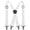 White, variant on KAMBERFT Black Heavy Duty X-Back Suspenders for Men, 1.4 inch Wide Adjustable Elastic Straps