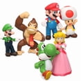 thumbnail image 2 of 6pcs/set Super Mario Figure Model Toys Christmas Gift pink, 2 of 3