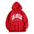 thumbnail image 2 of Hpapadks Womens Hoodies Loose Fit City Name Print Long Sleeve Drawstring Pocket Hooded Sweatshirts for Women Red XXXL, 2 of 4