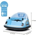 thumbnail image 2 of Jojoka 12V Kids Ride On Bumper Car with Remote Control, Battery Powered Electric Fun Toys for Toddler with LED Lights & 360 Degree Spin, Music for 18 Month-6 Years Boys & Girls, Blue, 2 of 7
