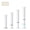 White, variant on Furniture Legs, 4 Pcs Metal Replacement Leg, 3.15-4.72 Inch Height Adjustable Cabinet Legs, Black Heavy Duty Support Legs for Sofa Bed Chair Dresser Table