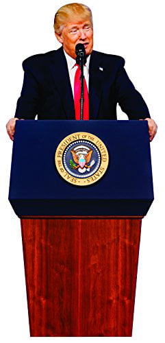Aahs Engraving President Donald Trump Press Release Life Size Carboard Stand Up, 
