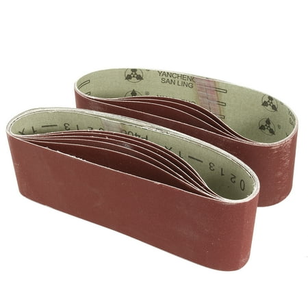 

Uxcell 3 x 21 400 Grit Flush Joint Aluminum Oxide Sanding Belts 10 Pack