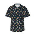 thumbnail image 2 of Goofa Fast Food Hawaiian Shirt for Men, Unisex Summer Beach Casual Short Sleeve Button Down Shirts,Aloha Tropical Floral print shirt-X-Large, 2 of 9