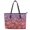 Butterfly and Floral Pattern, variant on POLERO Leopard Print with Pink Roses Curved Leather Bag, PU Leather Saddle Handbag for Shopping, Practicality Lightweight Tote Bag