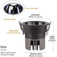 thumbnail image 3 of Recessed Led Bathroom Spotlight 6 Pack 7W 700LM 70W Incandescent, IP44, Natural White 4000K, AC 220-240V, Cutout 70-75mm(White), 3 of 5