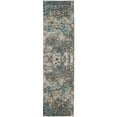 thumbnail image 6 of SAFAVIEH Monaco Driskoll Abstract Area Rug, Grey/Light Blue, 5' x 5' Round, 6 of 10