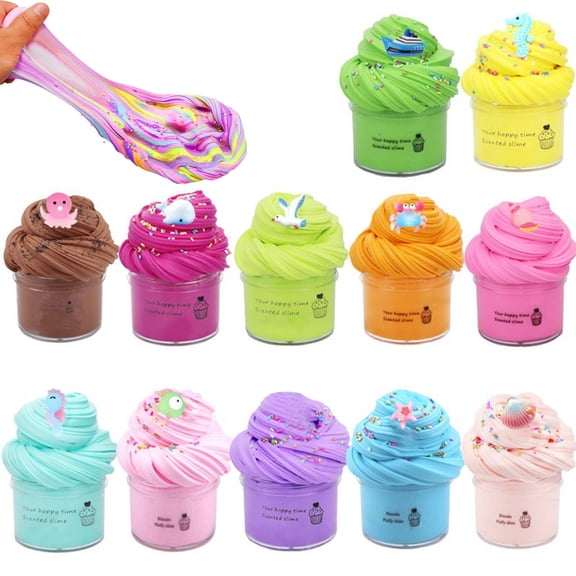 Homchy 12 Pack Butter Slime Kit Scented Slime for Kids Party Stress Relief toy for Girls Boys Soft and Stretchy