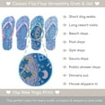 thumbnail image 5 of TravelNut 4 Pack Cute Pool Beach Waterproof Rubber Flip-Flops Sandals for Teen Girls Women Yoga Size 7, 5 of 8