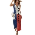 thumbnail image 2 of Texas Symbol Womens Night Club Maxi Dress V Neck Sleeveless Bohemia Long Dresses, 2 of 9