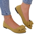 thumbnail image 3 of Women's Pointed Toe Flat Shoes Elegant Bow Knot Ballet Flats for Ladies Comfortable Slip-On Loafers, 41, 3 of 7