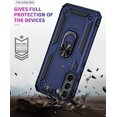 thumbnail image 3 of Entronix for Samsung Galaxy S22 Heavy Duty Case with Rotating Ring Military Grade Protection with Shockproof Kickstand Cover for S22 5G 6.2 inch (Navy), 3 of 7