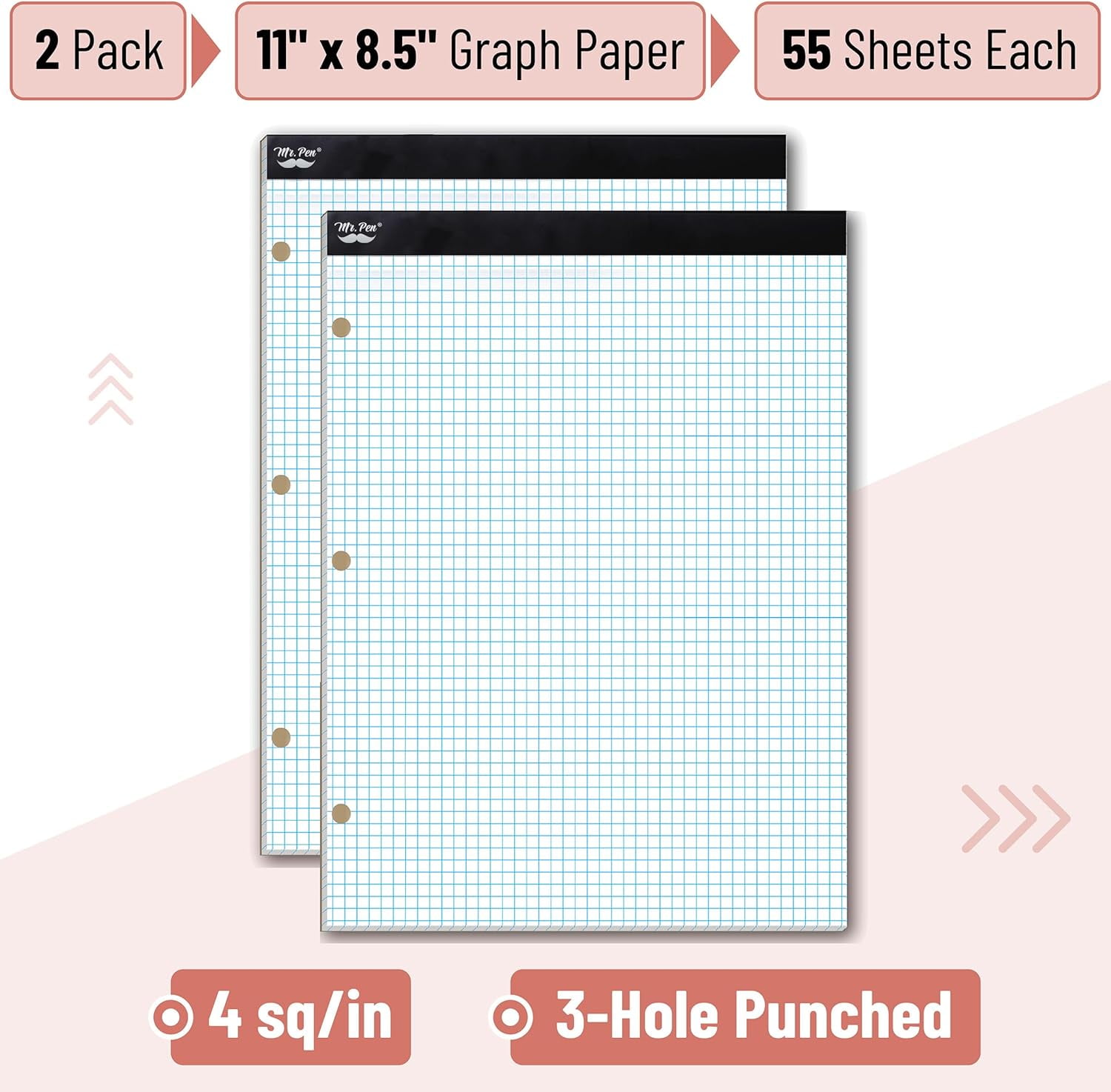 Pacon Graphing Paper, White, 1/4