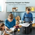 thumbnail image 6 of Auseo Pro Nugget Ice Maker, Portable Countertop Machine for Chewable Crushed Ice | 34Lbs/24H, Self-Cleaning, Quiet & Compact (Sleek Black), 6 of 8