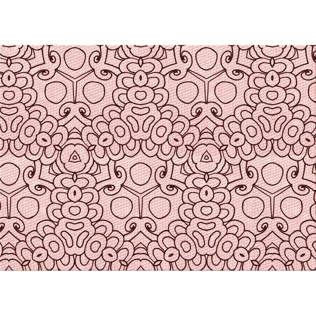 Ahgly Company Machine Washable Indoor Rectangle Transitional Light Rose Pink Area Rugs, 4' x 6'