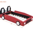 thumbnail image 5 of Twin Size Platform Bed With Race Car Feature And Wheels - Red, Strong Reliable Construction Appearance Red, 5 of 7