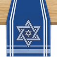 thumbnail image 2 of Jiibva Hanukkah Table Runner Chanukah Menorah Star of David Jewish Festival Holiday Party Kitchen Dining Home Decoration, 2 of 7