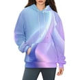 thumbnail image 7 of Bovemsi Sweatshirt for Women Large Hoodie With Gradient Print Plus Size Long Sleeved Sweater Pullover Autumn Pocket Clothes Comfort Hoodie, 7 of 7