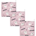 thumbnail image 7 of Dreamtimes 5 PCS Halloween Spooky Ghosts Baby Muslin Washcloths, Pink Cute S Bat Face Towel Burp Cloths Ultrasoft Absorbent Cotton Bath Wipes Towels for Newborn Boys Girls, 7 of 7