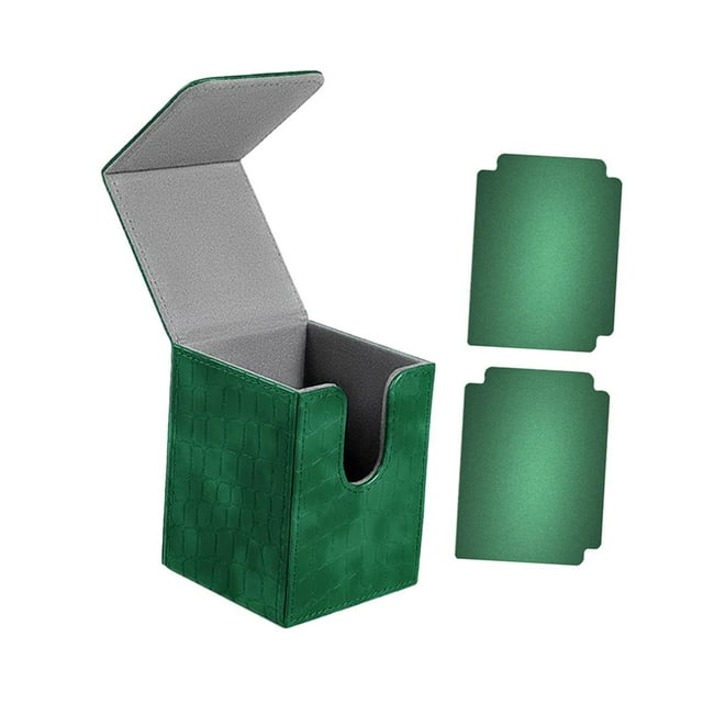 Caja para baraja de cartas Caja para guardar barajas de cartas Caja para almacenar barajas de cartas de juego Intercambio Verde