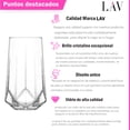 thumbnail image 3 of Juego 6 Vasos Dof Old Fashion LAV Modernos Vidrio 460ml, 3 of 3