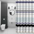 thumbnail image 4 of Gray Black Stripes Shower Curtain for Bathroom Decor, Lines Art Waterproof Fabric Shower Curtain, 48"x72" Set with 12 Hooks, 4 of 9