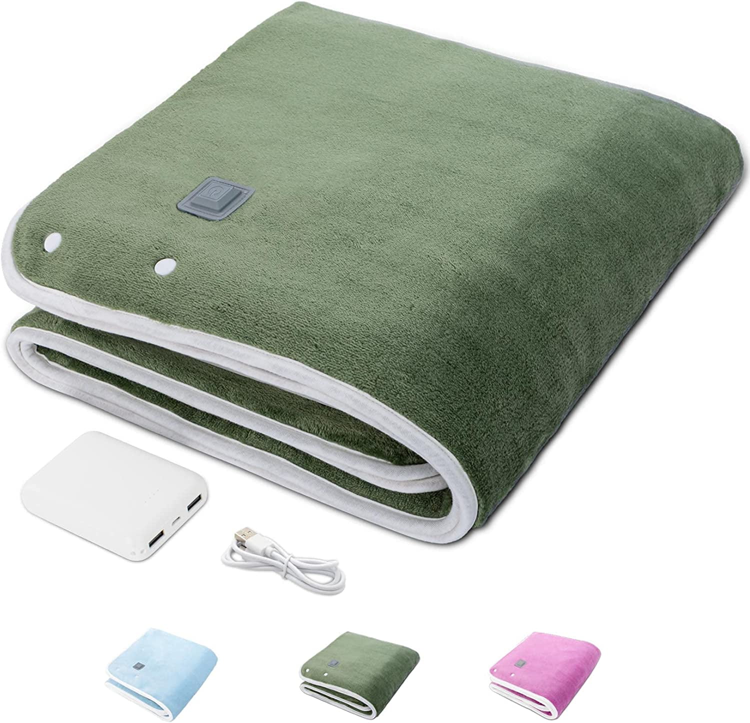 USB Heated Blanket Throw Battery Operated 30x40 Portable Heated Throw  Blanket with Battery Pack, 3 Heating Levels, 2 Hours Auto-Off, Electric