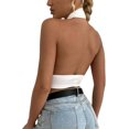 thumbnail image 4 of Scacto Women Sexy Cut Out Top Summer Sleeveless Crisscross Halter Neck Tie Crop Tank Top Streetwear, 4 of 6