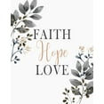 thumbnail image 2 of Kimberly, Allen 26x32 White Modern Wood Framed Museum Art Print Titled - Faith Hope Love, 2 of 4