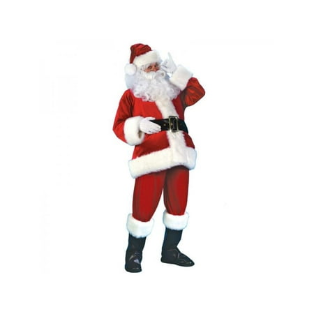 Fymall 7PCS Christmas Santa Claus Costume Fancy Dress Adult XMAS