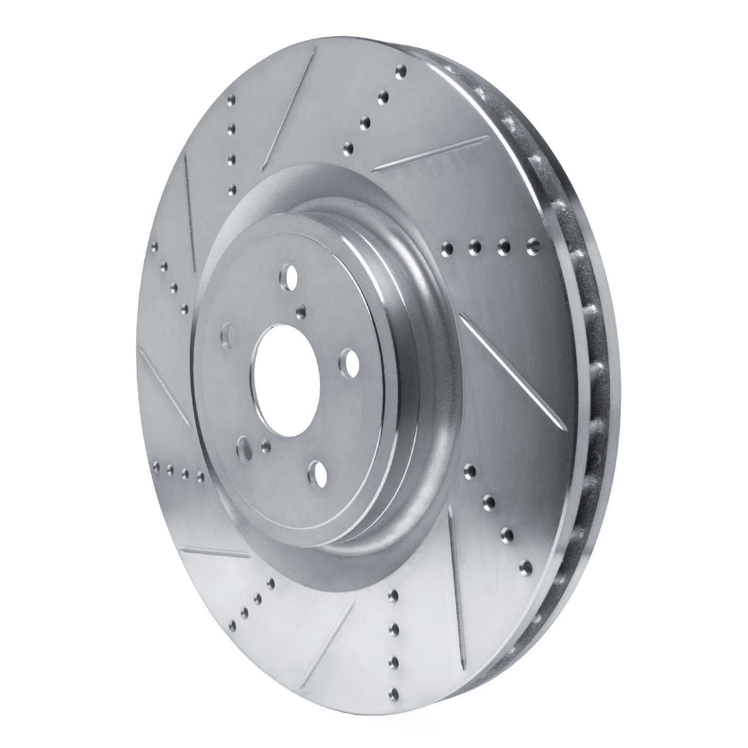 Dynamic Friction Company 631-75038D DFC Brake Rotor - Drilled And Slotted - Silver