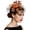Orange, variant on CAIXIA Fascinators Hat Women Tea Party Headband Flower Cocktail Mesh Feathers Hair Clip Kentucky Derby Hat Wedding