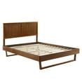 thumbnail image 4 of Modway Alana Twin Wood Platform Bed with Angular Frame in Walnut, 4 of 11