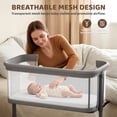 thumbnail image 5 of AILEEKISS Bedside Bassinet for Newborn, 6 Height Adjustable Baby Bassinet with Wheels, Grey, 5 of 10