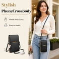 thumbnail image 2 of Touch Screen Crossbody Cell Phone Purse Anti theft Leather Bag Touchscreen Phone Crossbody Bag for Women Daily Travel Trendy Purses Touchscreen Shoulder Bag(Brown), 2 of 6