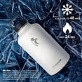 thumbnail image 3 of Bouteille d'Eau de Demi-Gallon Isolée 64 oz avec Couvercles en Paille et 3, Coolflask Galaxy Grand Acier Inoxydable Réutilisable en Métal, 3 of 5