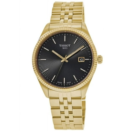 Tissot Ballade Men's Quartz Black Dial Gold-Tone Watch T156.410.33.051.00