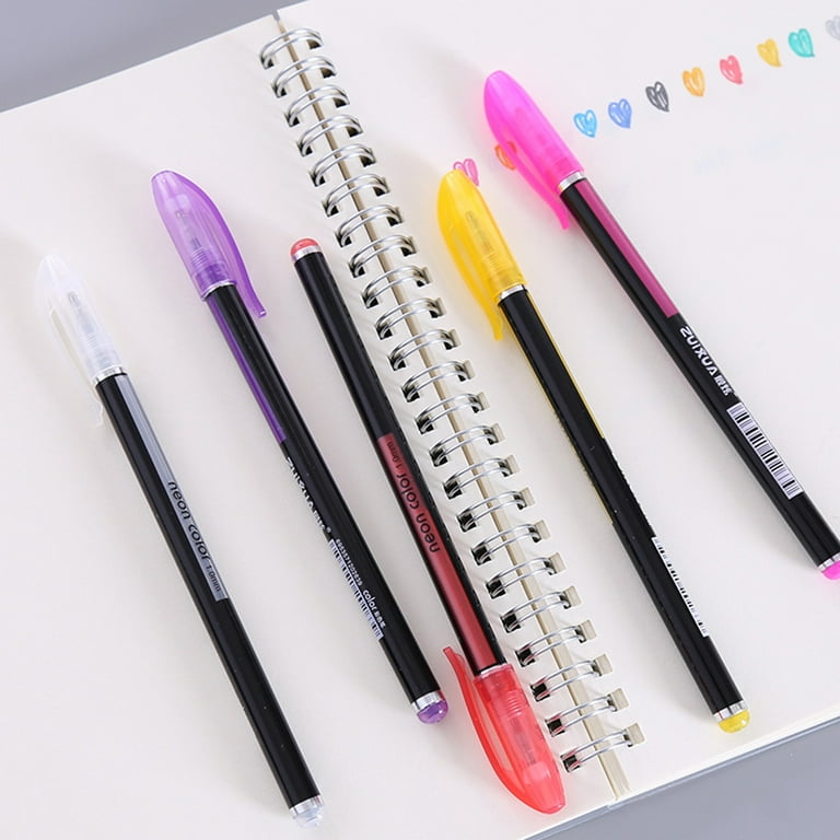 48 Colors Set DIY Gel Pens Highlighter Marker Pen Watercolor Pen Glitter Gel  Pen for Adult Coloring Books Journals Drawing Doodling Art Markers 