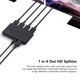 thumbnail image 4 of Divisor De Vídeo, 4K 1080P HDTV Splitter Antiinterferencias Plug And Play 1 En 4 Salidas Para Monitor, 4 of 7