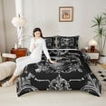 thumbnail image 4 of Castle Fairy Twin 2-Piece Skull Flower Gothic Comforter Set, 4 of 8