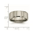 thumbnail image 6 of Titanium Satin And Polished 8mm Grooved Band (Size 9) Made In China tb324-9, 6 of 6