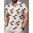 thumbnail image 1 of 3D Printed Short Sleeve, Buttons Men's POLO Shirt Color Figure Men's Spring And Summer Street Laps T-Shirt, 1 of 3