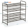 thumbnail image 6 of Bextsrack 4 Layer Shoe Storage Racks Adjustable Multi-Function Wire Grid Shoe Organizer Storage in Kitchen-(Bronze), 6 of 7