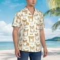 thumbnail image 5 of Haiem Cartoon Corgi Printed Hawaiian Shirt for Men - Men’s Casual Beach Summer Shirts - Stretch Fabric with Modern Fit-Small, 5 of 9