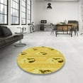 thumbnail image 3 of Ahgly Company Indoor Rectangle Patterned Banana Yellow Area Rugs, 6' x 9', 3 of 6