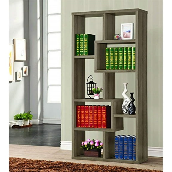 Rectangular Bookcase with Shelves - 35" Wide Bookcase, 70.75" Tall, Storage Shelving Unit