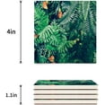 thumbnail image 3 of FMSHPON Green Leaf Set of 4 Coaster for Drinks, Absorbent Ceramic Stone Coasters Cup Mat with Cork Base for Home Kitchen Room Coffee Table Bar Decor, 3 of 4