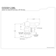 thumbnail image 2 of Kingston Brass CC53301KL 5/8-Inch O.D. Comp x 3/8-Inch O.D. Comp Quarter-Turn Angle Shut-Off Valve in Polished Chrome, 2 of 5